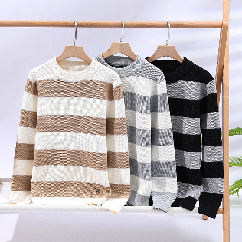 Winter Clothing Patterns - بلوفرات رجالية محبوكة بنمط مخطط كاجوال،
