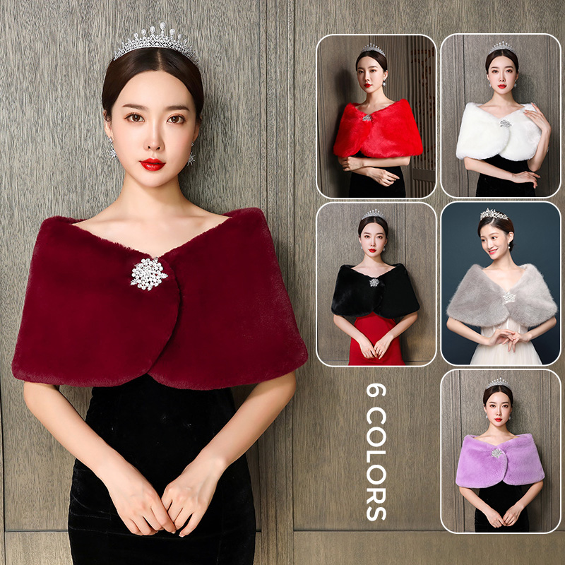 Winter Clothing For Sale - شال زفاف نسائي لحفلات الزفاف كيب
