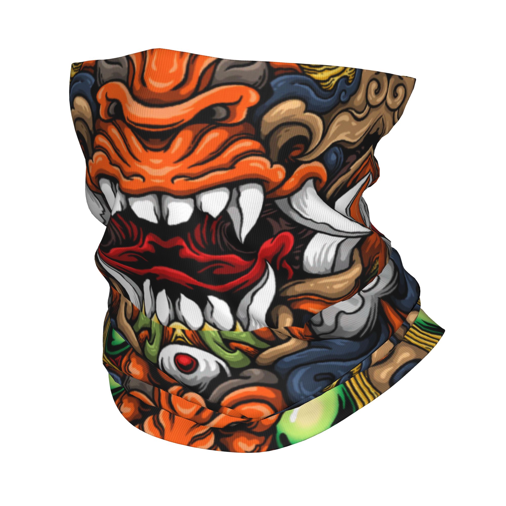 Neck Gaiter Fleece - مخصص الساموراي شيطان أوني الشتاء عقال