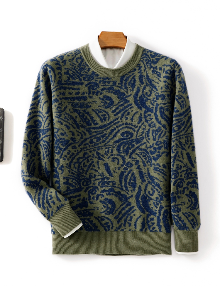 مطبوعة 100% ميرينو رداء علوي م - مراجعة Winter Clothing Patterns وسعره